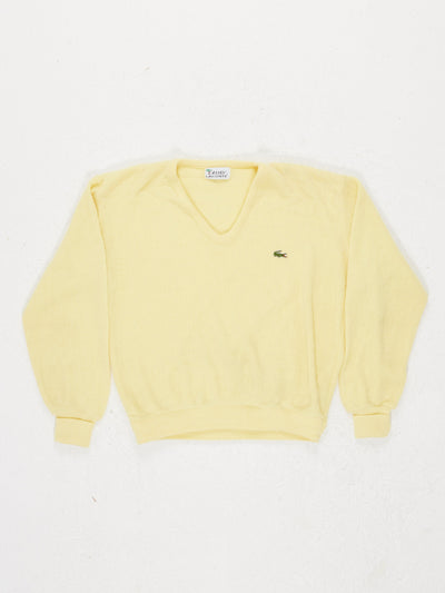 Embroidered Logo V Neck Jumper Size Medium
